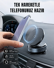 16 Mıknatıslı Araç Telefon Tutucu Kaymaz ve Güvenli