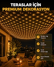 Dekoratif LED File Işık Ağ Tasarımlı Balkon Bahçe ve Oda Aydınlatması