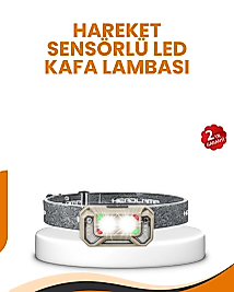Uzun Menzilli Sensörlü LED Kafa Lambası Kamp ve Yürüyüş