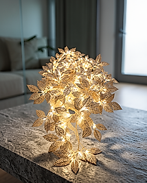 LED Işık Gümüş Yaprak Tasarımı UCZZZYAPRAKLEDIŞIK-6