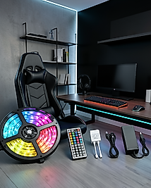 5 Metre RGB LED Şerit 5050 Uzaktan Kumandalı UCZZZ5METRE3ŞERİTLİLED