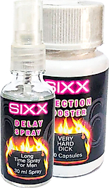 SIXX 30 ML DELAYSPREY + ERKEK 30 PCS EKSTRA ERKEK PERFORMANSDESTEK CAPS