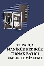 12 Parça Paslanmaz Çelik Manikür Seti 12PARÇAMANİKÜRSETİ2