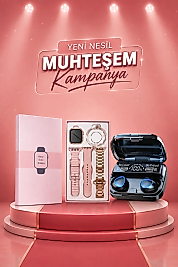 Aksesuar Hediyeli Akıllı Saat ve Dijital Göstergeli Powerbankli Bluetooth Kulaklık
