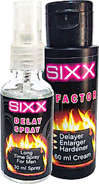 SIXX 3X ETKİŞEKİLLENME KREMİ + 30 ML DELAYSPREY