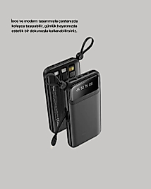 Çoklu Güvenlik Korumalı 20.000 mAh Powerbank Fener Özellikli