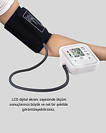 Üst Koldan Ölçüm Dijital Tansiyon Aleti – IHB Aritmi Uyarılı ve Çift Hafızalı