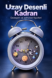 Çift Çanlı Analog Çalar Saat Dekoratif Masa Saati