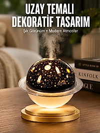Aromaterapi Hava Nemlendirici Gece Lambası Uzay Model Satürn Oda Kokusu