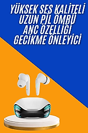 Oyuncu Kulaklığı Mikrofonlu Gürültü Engelleme Gecikme Önleyici Bluetooth Kulaklık