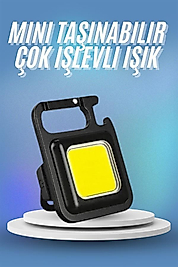 Mini USB Şarjlı LED El Feneri Taşınabilir Çok Fonksiyonlu