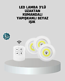 Uzaktan Kumandalı 3’lü Ayarlanabilir Spot LED Işık Seti