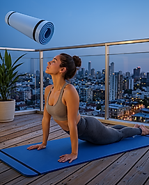 10 mm Çift Taraflı Spor Matı UCZZZ10MMYOGAMATIMAVİ-3