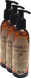 ADAM&EERKEKLERE KADINLARA ÖZEL SADE VÜCUT MASAJ YAĞI PURE EDİBLE MASSAGE OİL 125ML 3 ADET