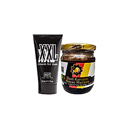 HOTXXL 50 ML ERKEĞE SERTPENİS KREM + ERKEĞE 240 GR ALMN MACUNU