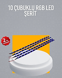 LED Yağmur Işığı Seti 10 Adet Meteor Çubuk Aydınlatma