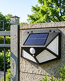 Güneş Enerjili Hareket Sensörlü LED Duvar Lambası UCZZY100SOLARLAMBA-5