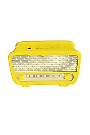 Radyo Kumbara - Ceviz Ağaçı işleme - SARI