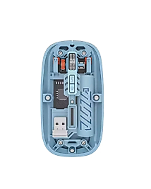 Mavi Kablosuz Mouse Bluetooth ve USB Çift Mod Bağlantılı