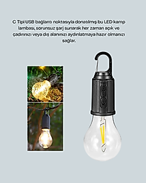 Akıllı Sensörlü USB Şarjlı Kamp Lambası XUCZZZT01LAMBAAAAAA-6