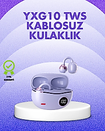 YXG10 Kablosuz Kulaklık – Bluetooth 5.4, Dokunmatik, LED Ekranlı Şarj Kutusu