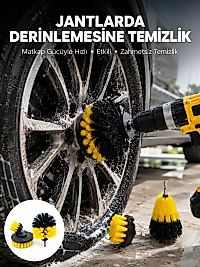Derinlemesine Temizlik İçin Dayanıklı Kıllı Matkap Fırçası Başlığı