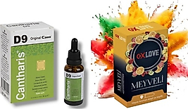 CAAS CANTHARİS D9 KADINLARA ÖZEL DAMLA + PREZERVATİF MEYVE AROMALI KONDOM 10 ADET