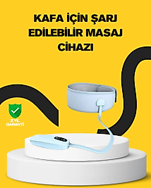 Baş ve Şakak Masaj Aleti Isı Destekli Derin Rahatlama