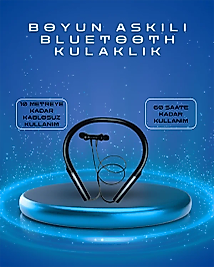 Polygold PG-100 Type-C Şarjlı Bluetooth Kulaklık – Boyun Askılı, Uzun Pil Ömürlü, Mikrofonlu