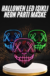 LED Işıklı Parti Maskesi 3 Modlu UUCZZZLEDMASKEEEEEE2