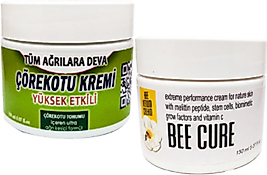 ÇÖREK OTU KREMİ ORTA BOY 100 ML KREM + BEE CURE KREM 150 ML / SIRT BEL KAS DİZ DİRSEK ISKELET AGRİLARİNA MASAJ SETİ