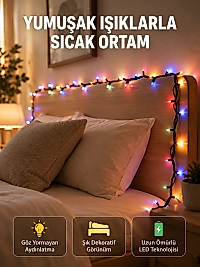 Enerji Tasarruflu Şeffaf Kablo 5 m 50 LED Dekor Işık Yeni Nesil