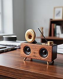 Bluetooth Hoparlör 3D Ses Teknolojili Gramafon Tasarımı XUUCZZZB6SPEAK-2-1