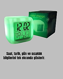 Renk Değiştiren LED Küp Dijital Saat UCZZZKÜPÇALARSAAT-2