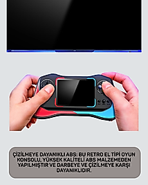 Taşınabilir El Konsolu 500 Oyunlu – Geniş Ekran ve Uzun Pil Ömrü