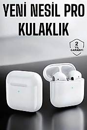 Yeni Nesil Pro Bluetooth Kulaklık Uzun Pil Ömrü Beyaz