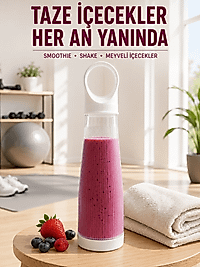 400 ML Taşınabilir Mini Blender Şarjlı Kablosuz Smoothie ve Shake Hazırlama