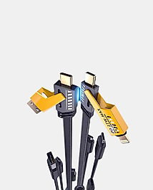 65W 4'ü 1 Arada Örgülü USB-C USB-A Şarj Kablosu XUCZZZİKİLİŞARJKABLOSU