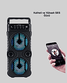 Bluetooth Taşınabilir Hoparlör LED Işıklı UCZZZ1688HOPARLÖR-4