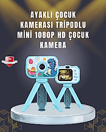 2 inç Ekranlı Çocuk Kamerası – Çizgi Film Efektli ve Müzik Çalar Özellikli