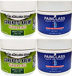 ÇÖREK OTU KREMİ ORTA BOY 2X 100 ML + PAİNCLASS 2X 150 ML KUYRUK YAĞI KREMİ