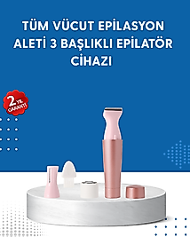 3 Başlıklı Taşınabilir Yüz ve Vücut Tüy Alma Makinesi