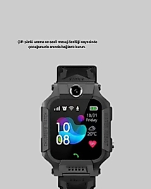 S10 Siyah Akıllı Çocuk Saati Anlık Konum Takibi ve Rota Geçmişi