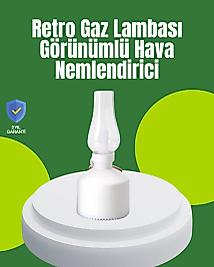 USB Şarjlı Retro Gaz Lambası Hava Nemlendirici Led Atmosfer Işıklı