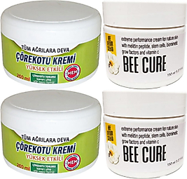 ÇÖREK OTU KREMİ  GREEN BOX 2 ADET 200 ML + 2 ADET BEECURE 150 ML KREM / TESKİN KREM SETİ