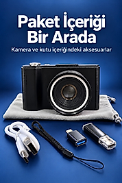 3 İnç Ekranlı Vlog Kamerası Type C Şarjlı Dijital Fotoğraf Makinesi