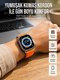 Akıllı Saat Ultra Android & İOS Uyumlu Arama Bildirim Özellikli