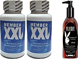 MEMBER ETKİLİ MEMBER XXL ERKEKLERE ÖZEL 60LI 2 ADET + ETKİLİ 120 ML MASAJ YAĞI