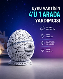 Dinozor Yumurtası Tasarımlı Gece Lambası – Müzik ve Işık Senkronizasyonlu