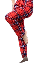 Pijama Altı Modal  Ring Viskon Kumaş-Ekose Desenli